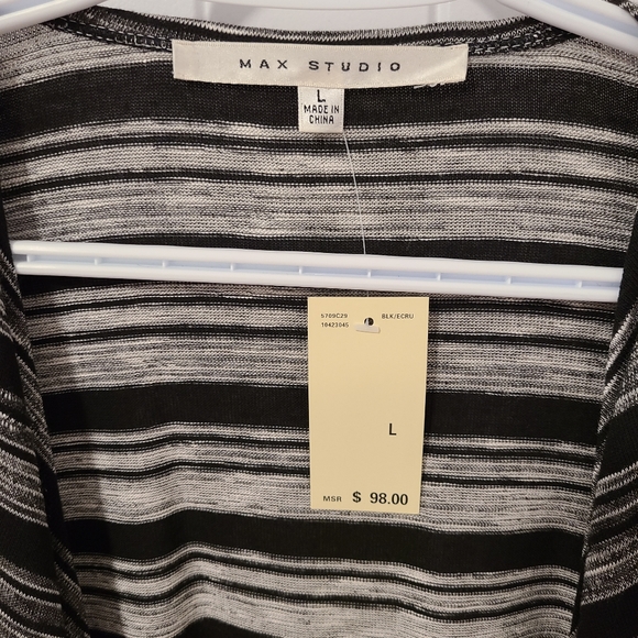 🌟NWT Black and Grey Long Cardigan Size Large - Picture 2 of 6